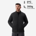 Men Puffer Jacket for Trekking - MT50 Black