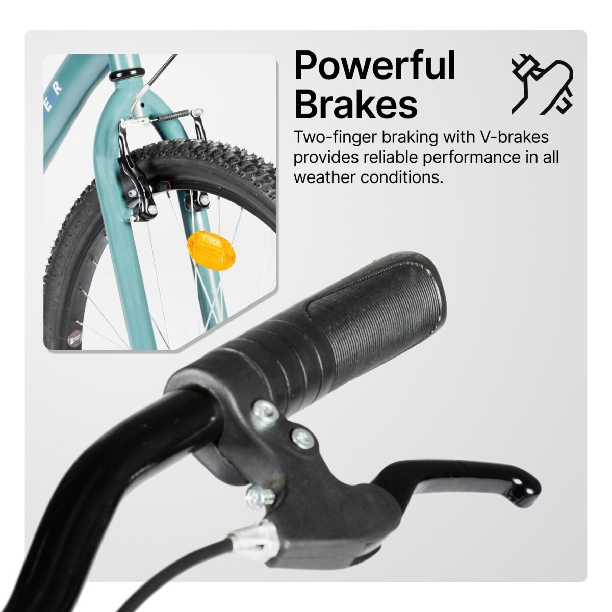 Mountain Bike Rockrider ST30 - 7 Speed, MTB Tyres, Unisex Frame, V-Brakes - Image 7