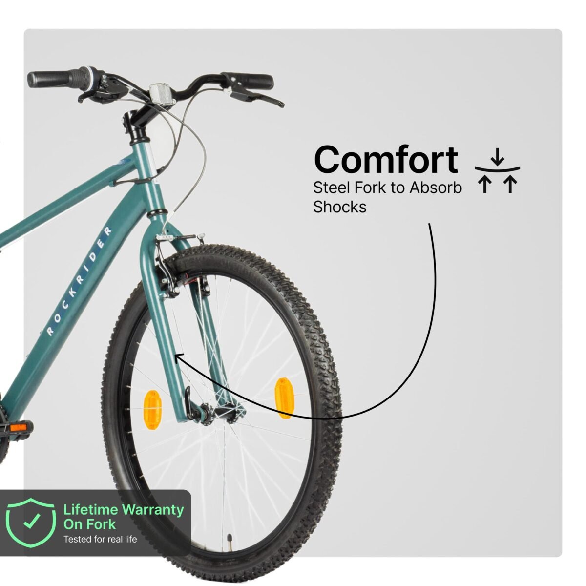 Mountain Bike Rockrider ST30 - 7 Speed, MTB Tyres, Unisex Frame, V-Brakes - Image 3