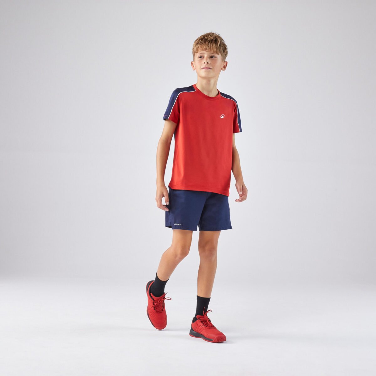 Kids' Tennis Crew-Neck T-Shirt Dry - Red - Image 2