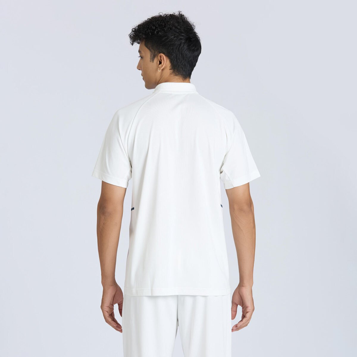 Men Cricket Short Sleeved Polo Tshirt CP500 - White - Image 5