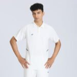 Men Cricket Short Sleeved Polo Tshirt CP500 - White
