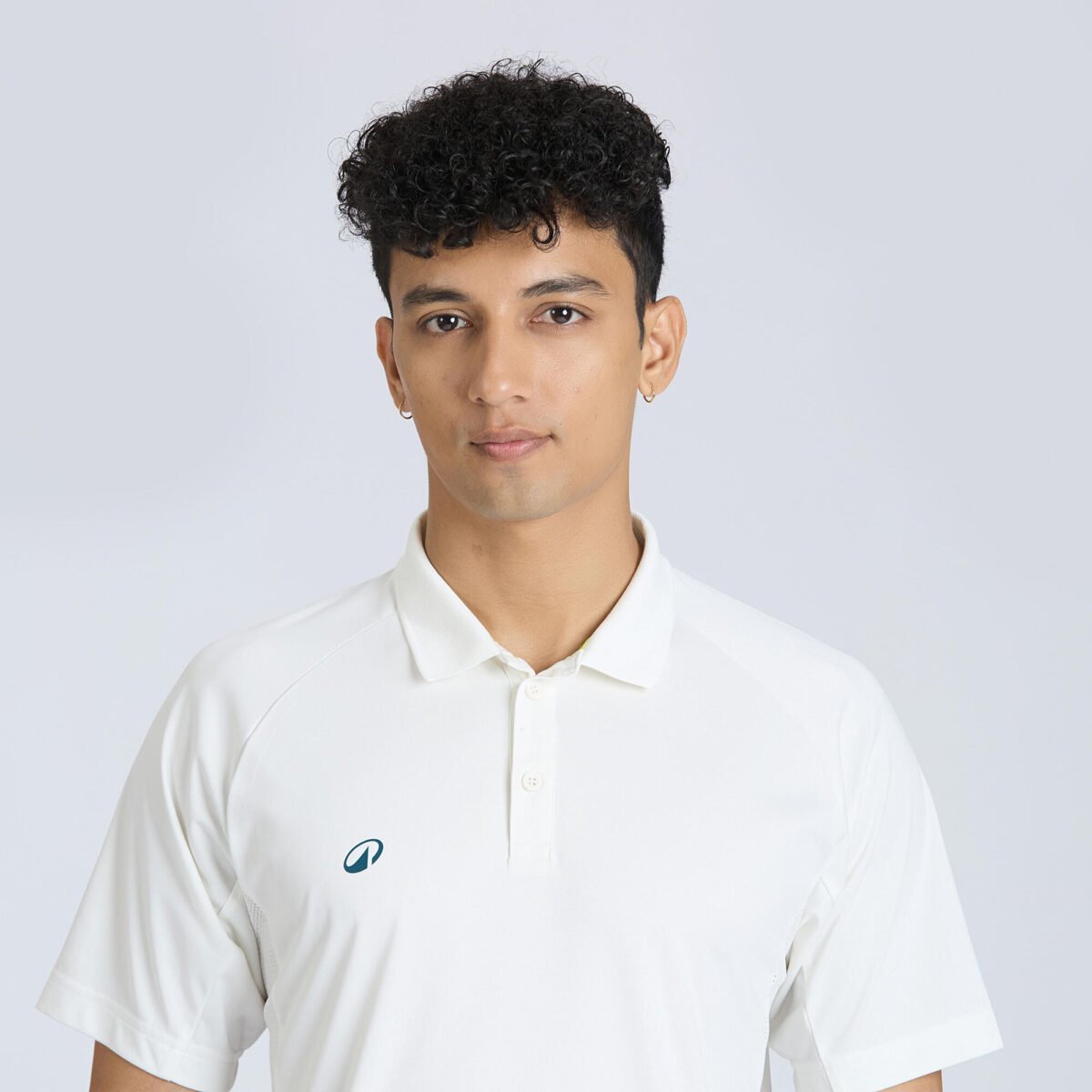 Men Cricket Short Sleeved Polo Tshirt CP500 - White - Image 3