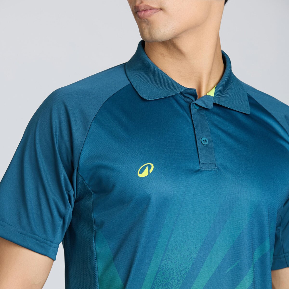 Men's Cricket Polo CP 500 Turquoise Short Sleeve - Image 4