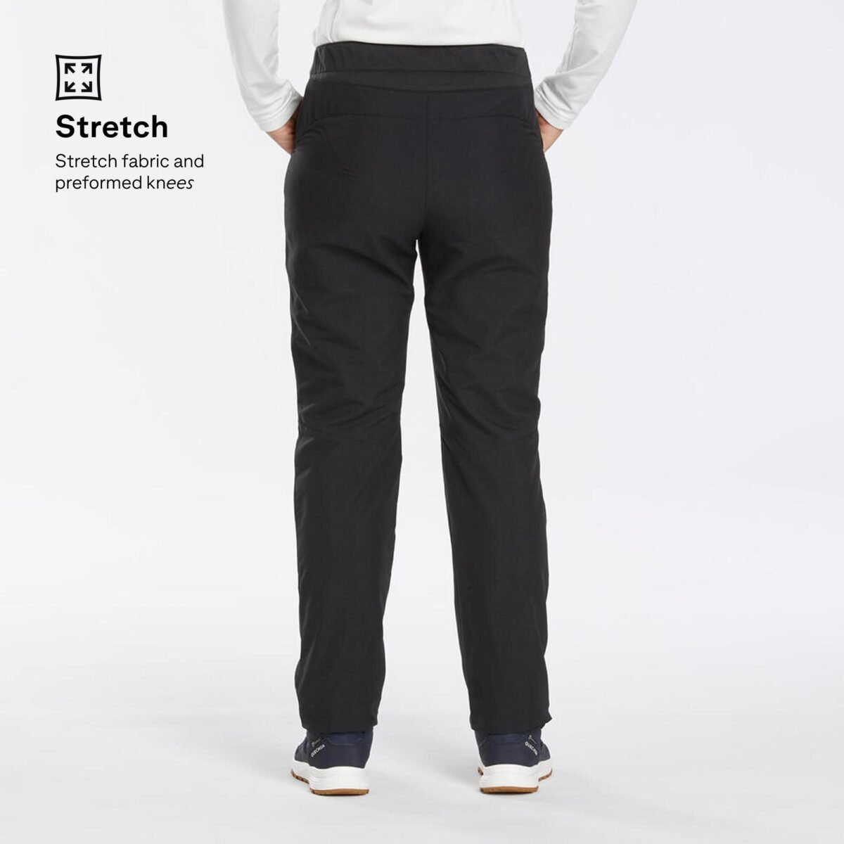 Women’s Warm Water-Repellent Hiking Trousers NH100 - Black - Image 4